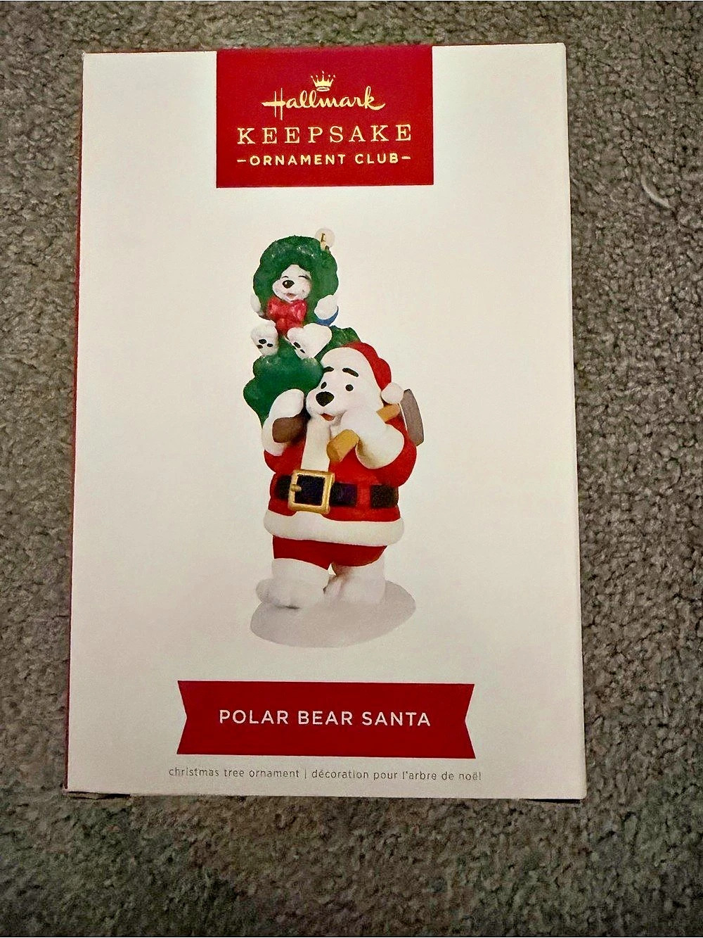 Hallmark Polar Bear Santa 2022 Magic Sound Ornament